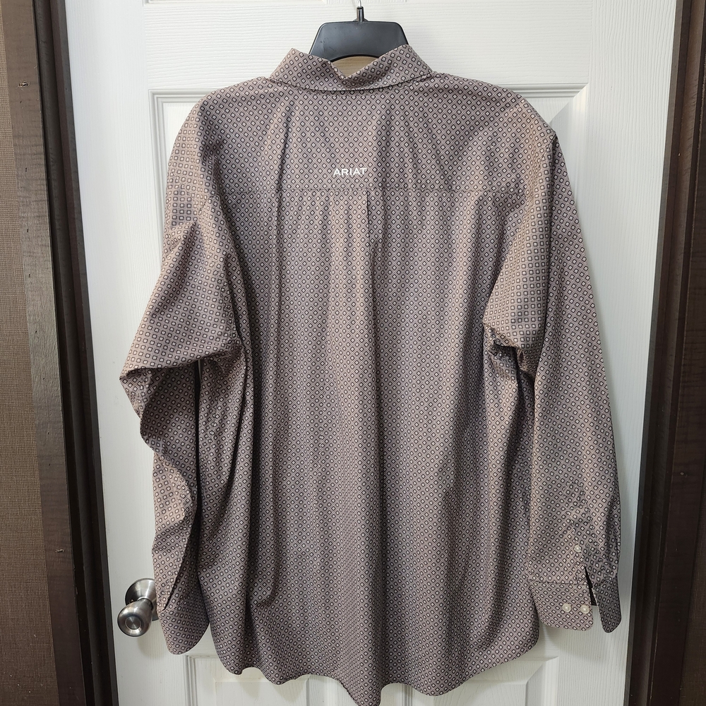 Ariat Stretch Micro Diamond Pattern Long Sleeve B… - image 3